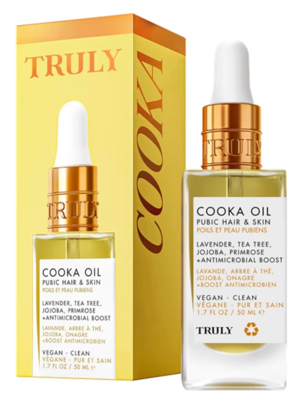 NEW Truly Beauty Cooka Oil | Pubic Hair Serum Bikini Area & Underarms 1.7oz